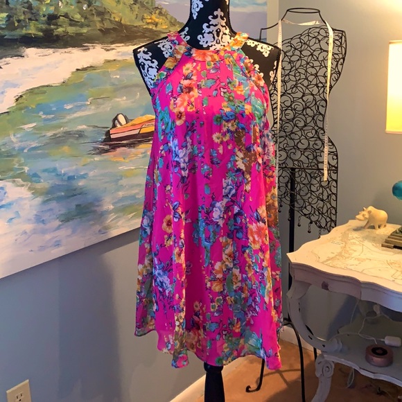 Betsey Johnson Dresses & Skirts - Betsey Johnson, Bright Pink Floral, Just Perfect